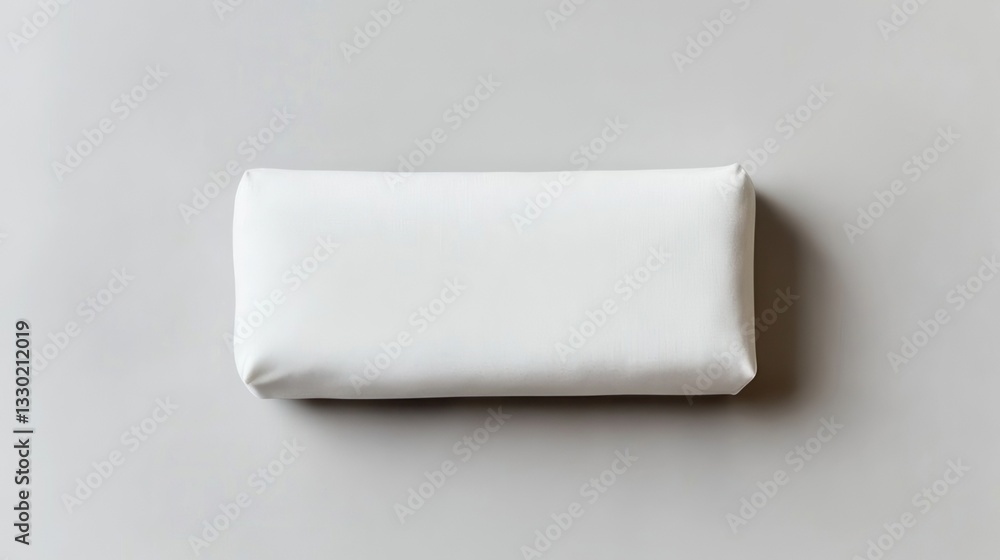 Simple white pillow, top view Simple white pillow, top view