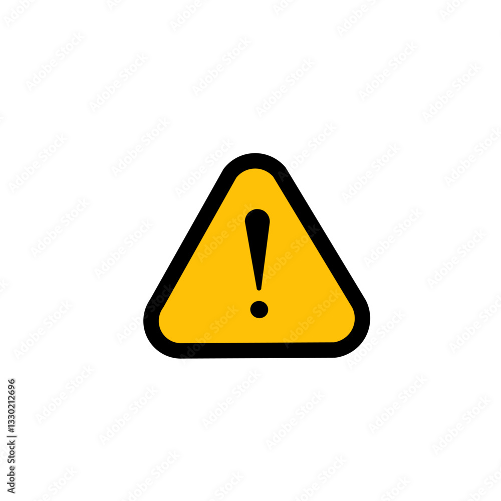 exclamation mark icon with triangle frame. attention icon, warning icon.