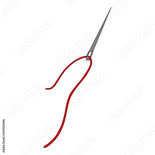 sewing needle with thread vector png
