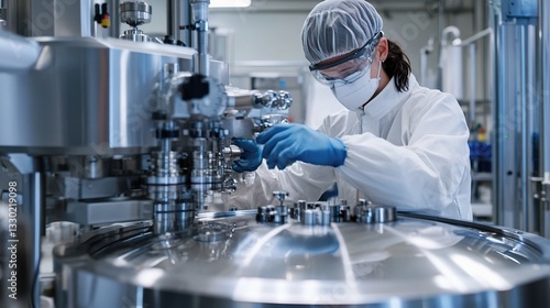 Tech Engineer Working in Industrial Facility Focused on Machinery
