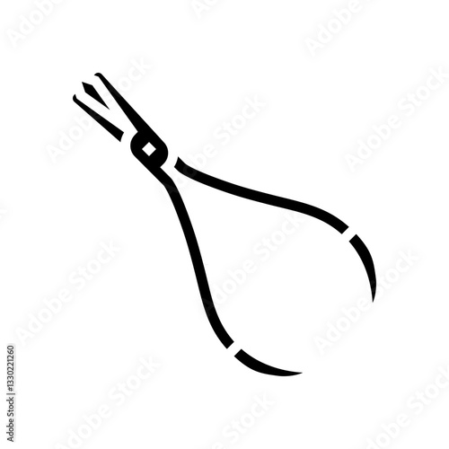 bracket remover orthodontist glyph icon vector illustration