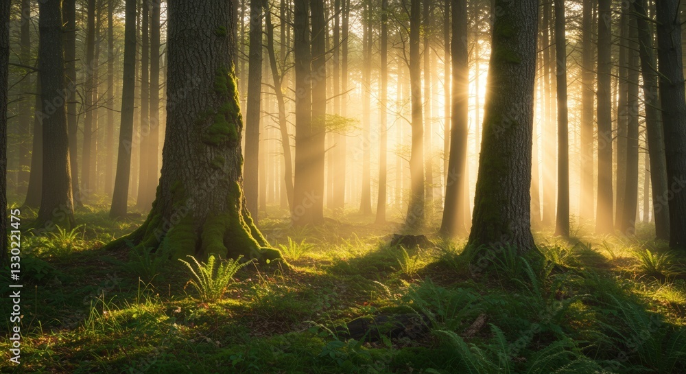 Obraz premium morning in the woods