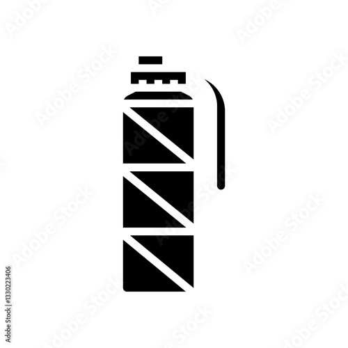 collapsible water bottle glyph icon vector illustration