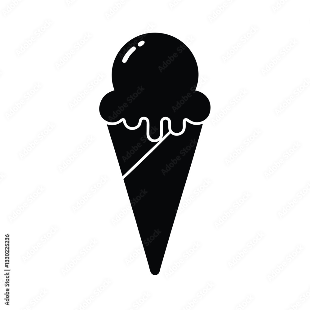 Delicious Ice Cream Cone, Sweet Treat, Summer Dessert, Creamy Delight Delicious Ice Cream Cone, Sweet Treat, Summer Dessert, Creamy Delight