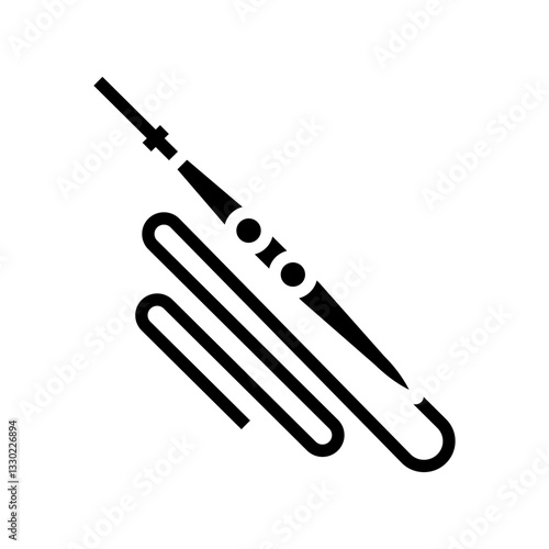 electrocautery pen surgeon glyph icon vector illustration