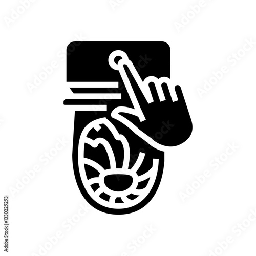 flush toilet diarrhea glyph icon vector illustration