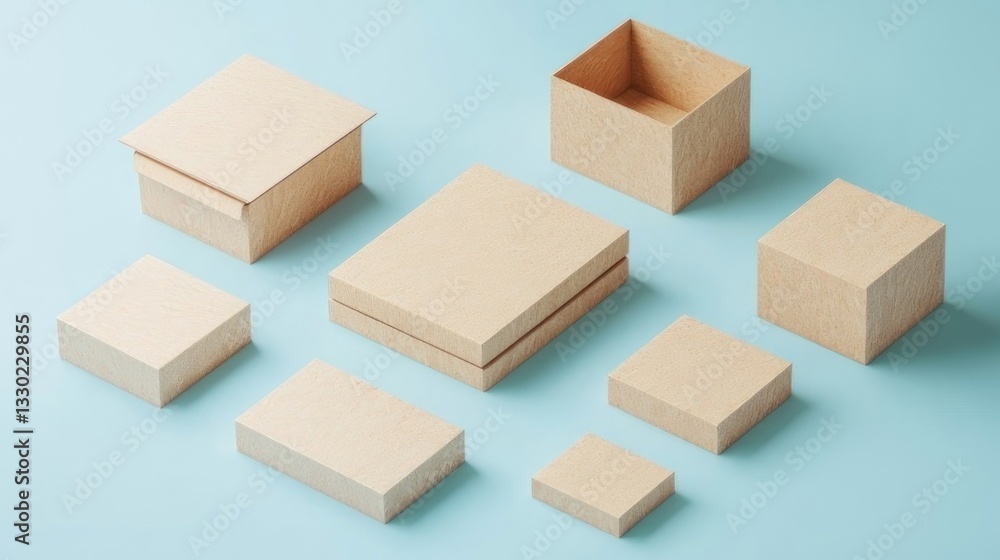 Assorted cardboard boxes of varying sizes Assorted cardboard boxes of varying sizes