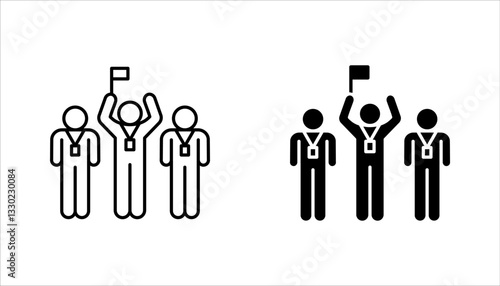 Tour guide icon set. Touristic group trip, Wildlife tourism, adventure travel. vector illustration on white background