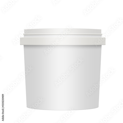Wallpaper Mural White plastic food container with lid for mockups Torontodigital.ca