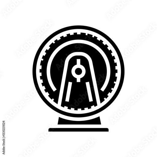 hamster wheel pet home glyph icon vector illustration