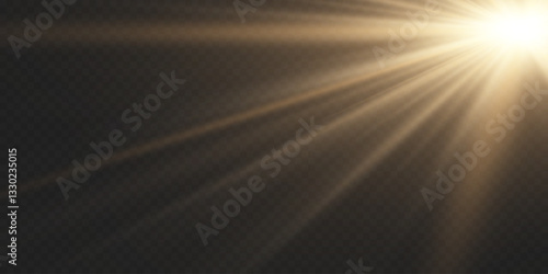 Realistic flash light effect. A sparkling star of light and brilliance.