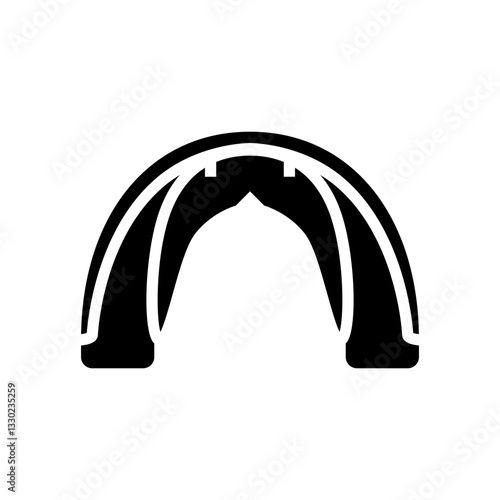 mouth guard orthodontist glyph icon vector illustration