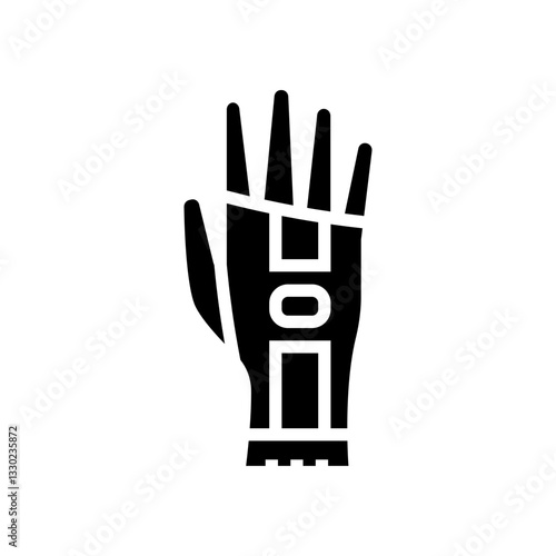 neoprene gloves water trip tourism glyph icon vector illustration