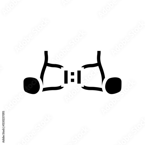 palatal expander orthodontist glyph icon vector illustration