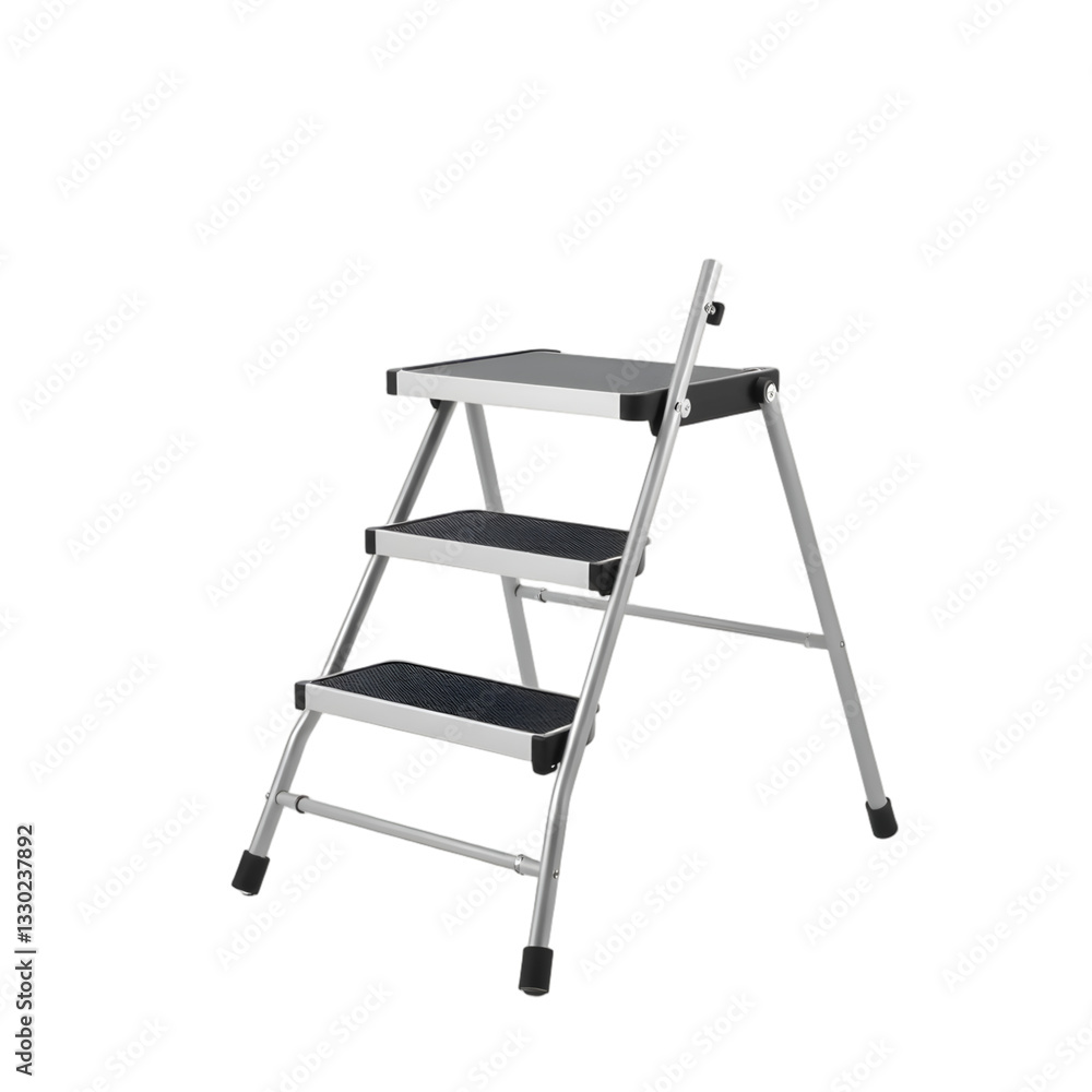 Metal stepladder isolated on transparent background Metal stepladder isolated on transparent background