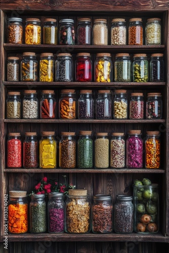 Wallpaper Mural Food shelf with diverse options Torontodigital.ca