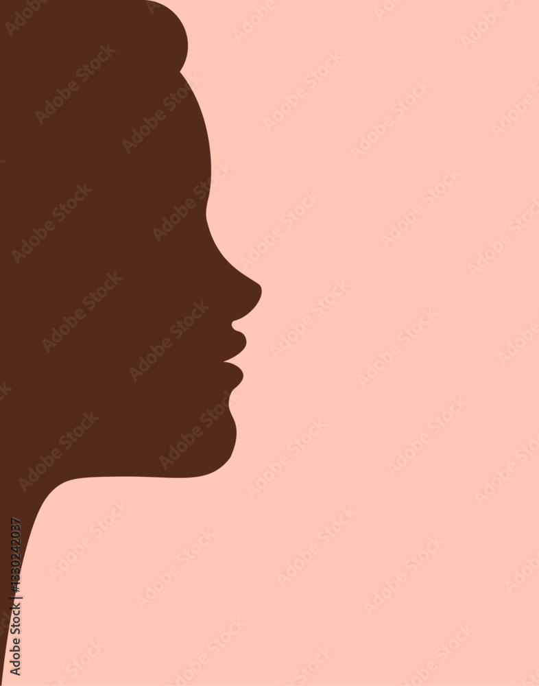 silhouette of a woman face, vector illustration silhouette of a woman face, vector illustration