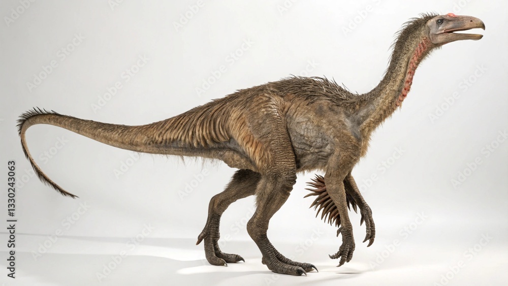 Deinocheirus in full view on studio background Deinocheirus in full view on studio background