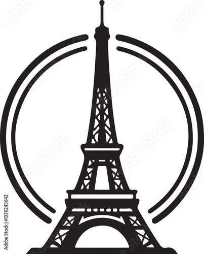 eiffel tower minimalist logo