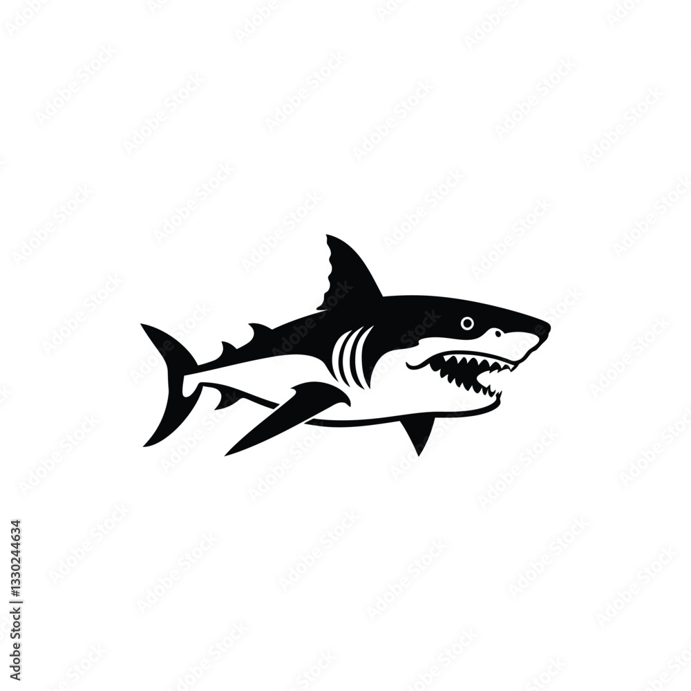 Obraz premium Silhouette of a shark