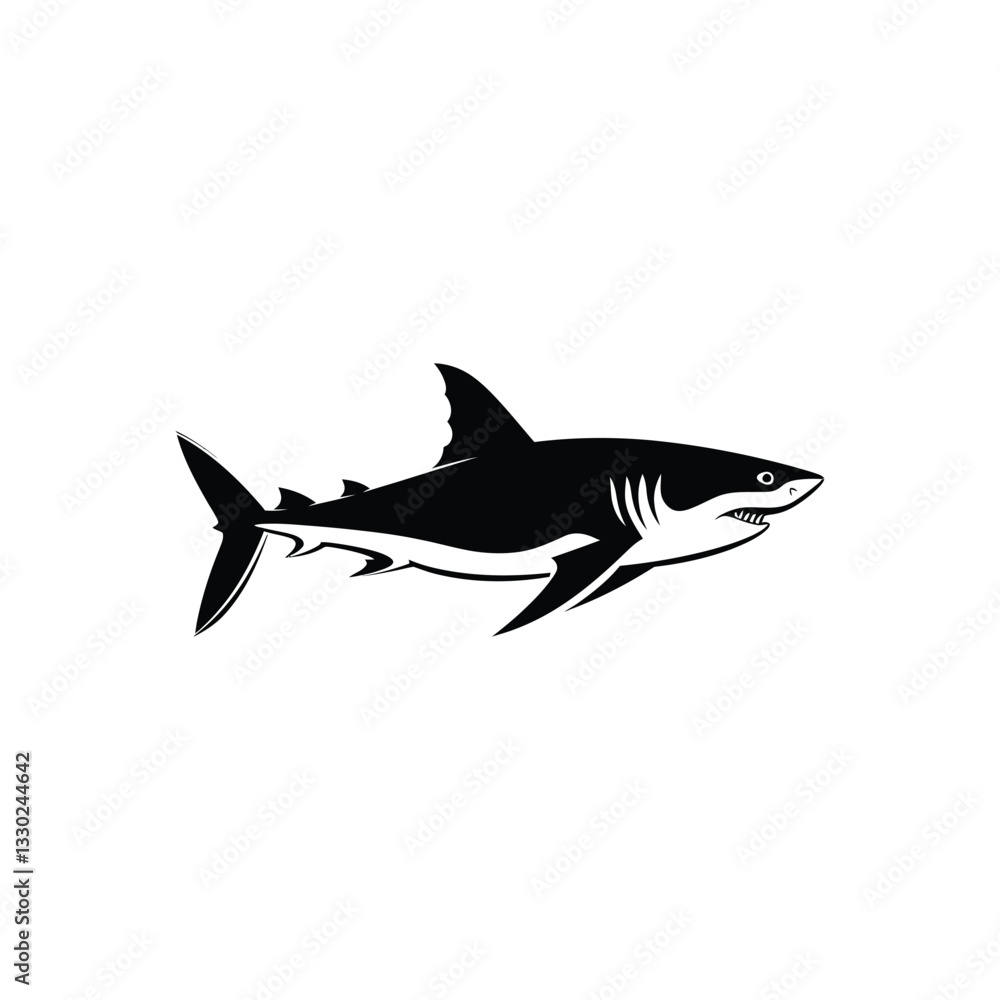Obraz premium Silhouette of a shark
