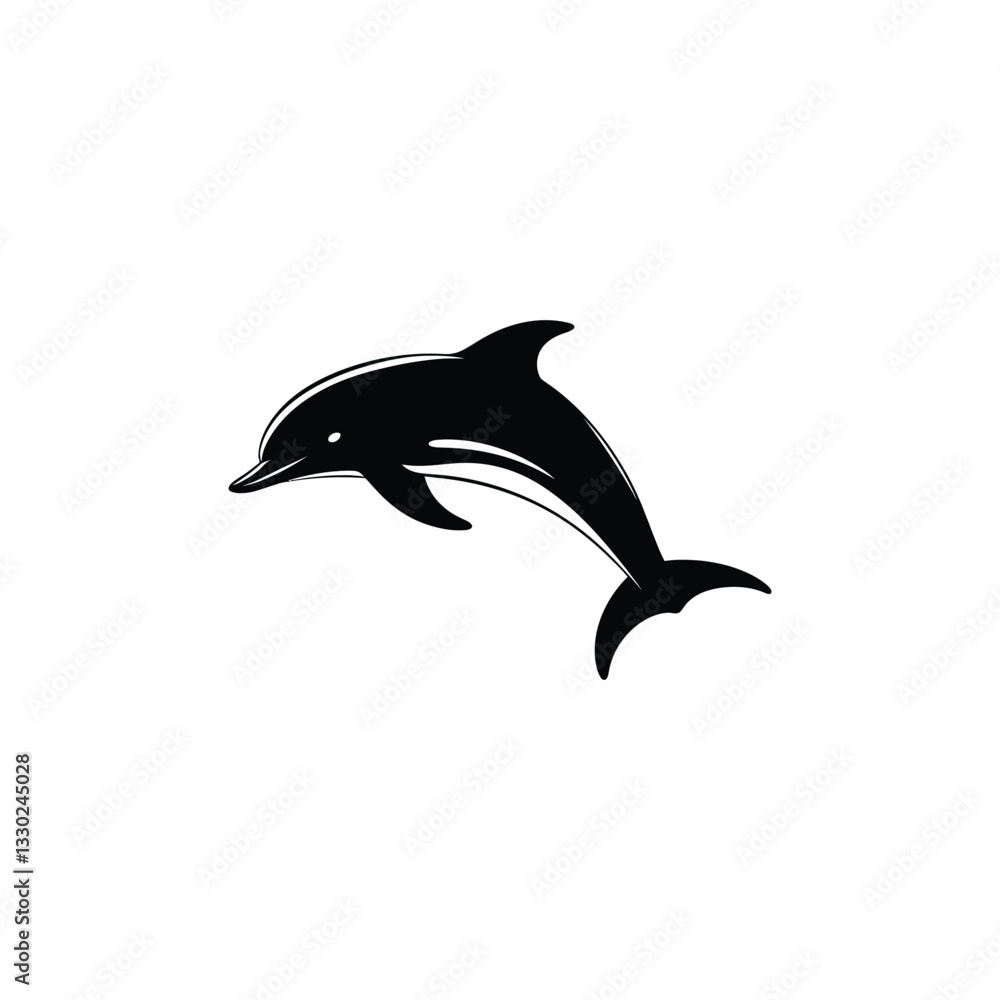 Obraz premium Dolphin vector silhouette