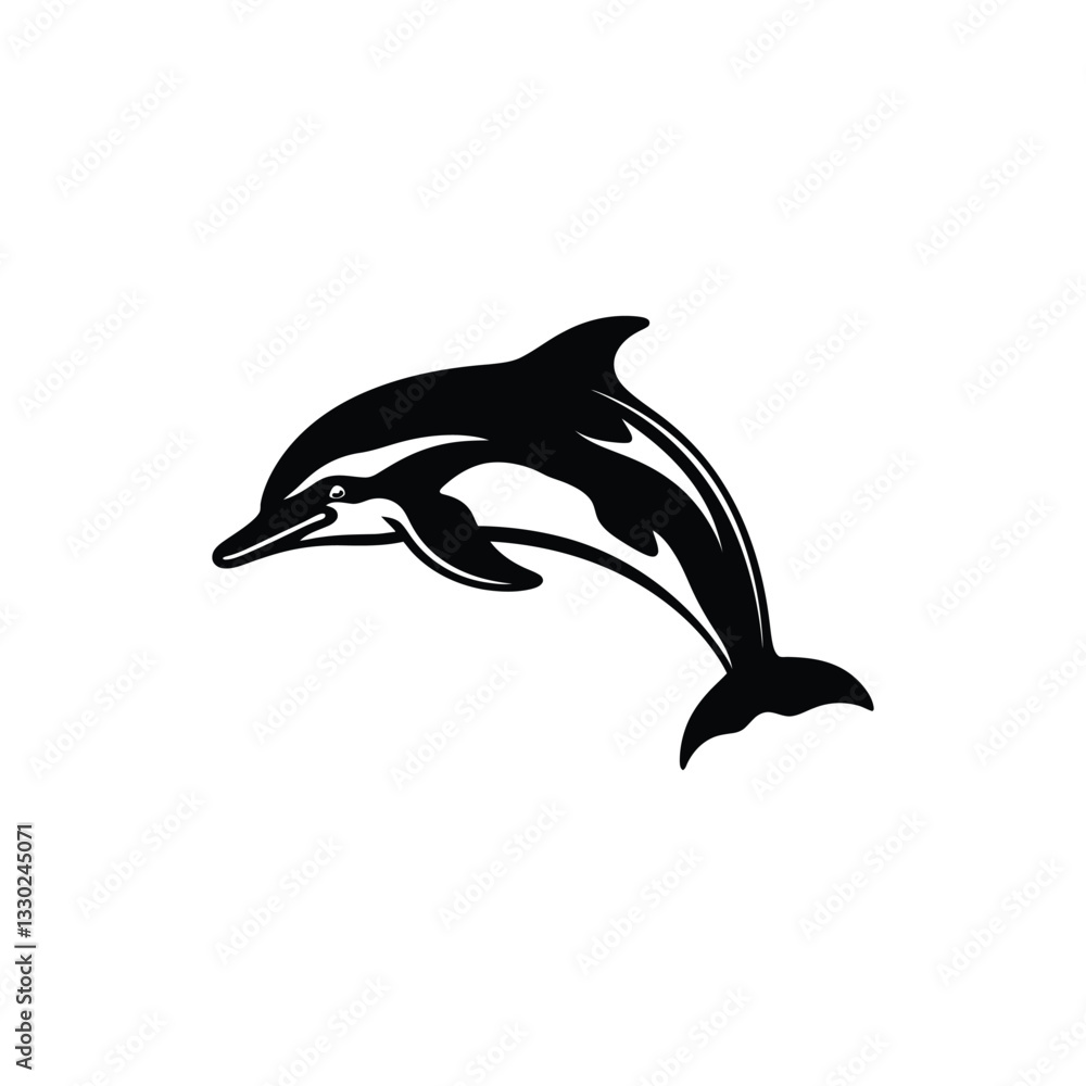 Obraz premium Dolphin vector silhouette