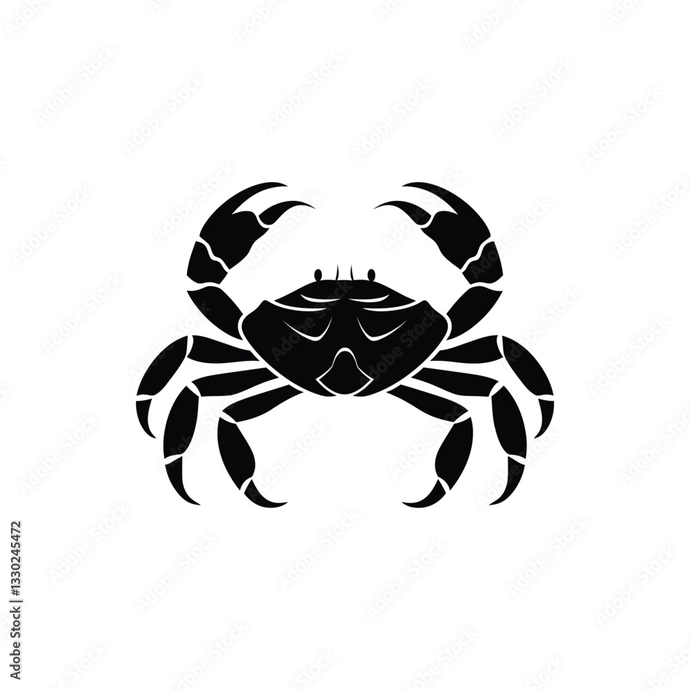 Crab vector silhouette