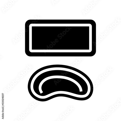 surgical tray surgeon glyph icon vector illustration