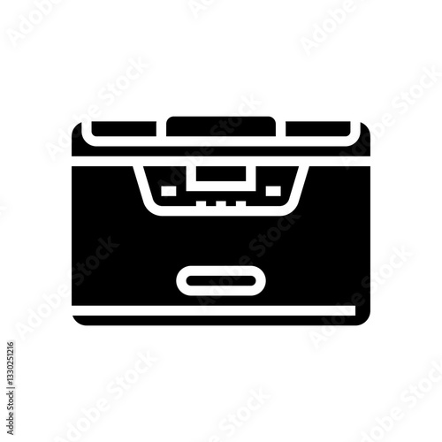 ultrasonic cleaner orthodontist glyph icon vector illustration