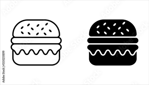 Burger icon set. cheese burger Symbol. hamburger sign. for mobile concept and web design. vector illustration on white background