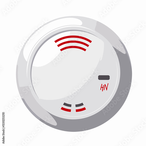 Carbon monoxide detector illustration, safety awareness
