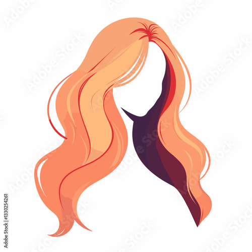 Stylish hair straightener design, beauty concept