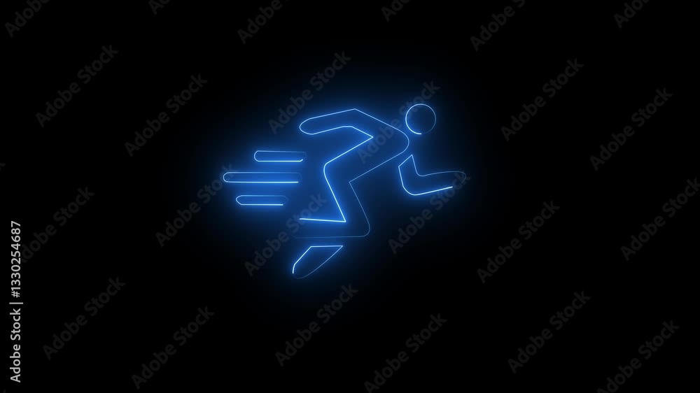 multicolor fast run icon video animation on black c Silhouette of a Sprinting Athlete Speed, Fitness, . multicolor fast run icon video animation on black c Silhouette of a Sprinting Athlete Speed, Fitness, .