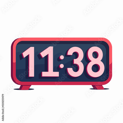 Digital clock showing time, minimalist design, time concept