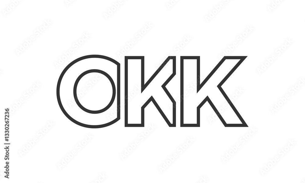 OKK logo design template with strong and modern bold text. Initial based vector logotype featuring simple and minimal typography. Trendy company identity. OKK logo design template with strong and modern bold text. Initial based vector logotype featuring simple and minimal typography. Trendy company identity.