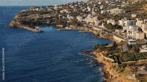 Wallpaper Mural Seaside cliffs and houses overlooking the Mediterranean Torontodigital.ca