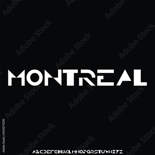 Modern condensed display font vector with ligature
