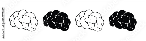 simple human brain icon vector illustration