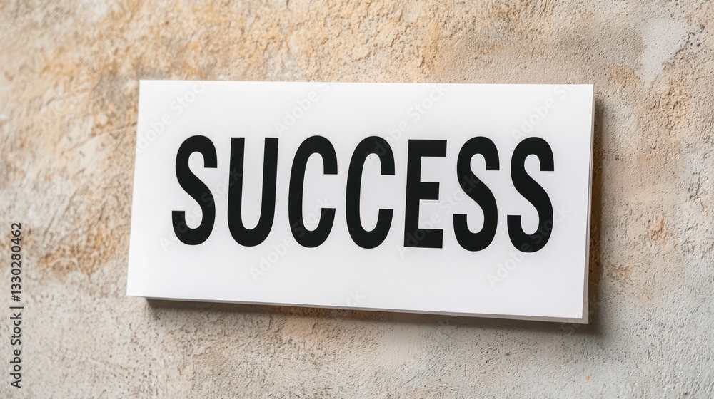 Modern Business Concept With Bold Word Success On Textured Background Modern Business Concept With Bold Word Success On Textured Background