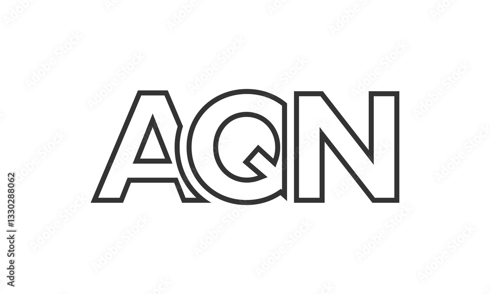AQN logo design template with strong and modern bold text. Initial based vector logotype featuring simple and minimal typography. Trendy company identity. AQN logo design template with strong and modern bold text. Initial based vector logotype featuring simple and minimal typography. Trendy company identity.