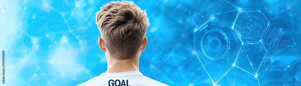 Obraz premium Futuristic Leadership Concept with a Focus on Goal Setting and High-Performance Styles