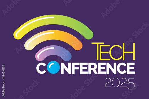 Colorful Tech Conference Logo Template for your event photo