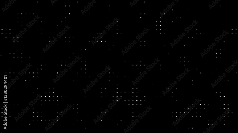 Hi tech lights color square elements flickering dots seamless loop digital halftone texture abstract Digital small circles little dots screen technology cloud computing ai grid. Artistic circuit data