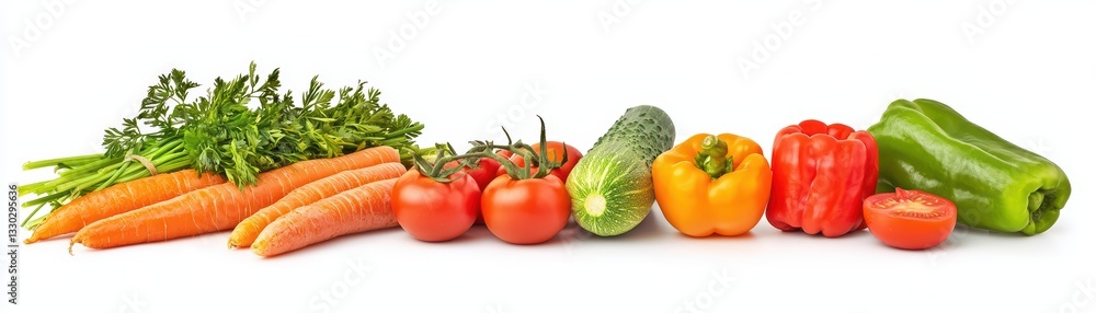 Fresh Organic Vegetables on White Background for Healthy Cooking Concept and Lifestyle Fresh Organic Vegetables on White Background for Healthy Cooking Concept and Lifestyle