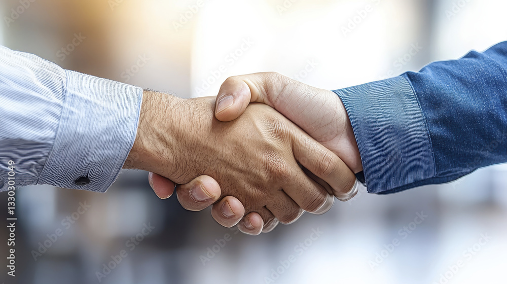 Handshake between business partners expressing trust and collaboration Handshake between business partners expressing trust and collaboration