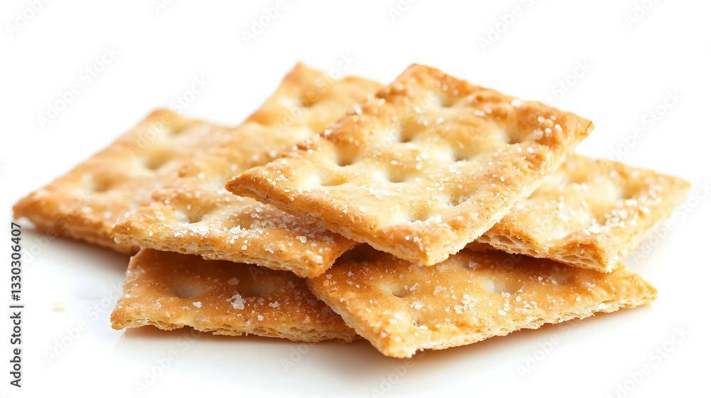 Pieces of crumbled cracker isolated on white Pieces of crumbled cracker isolated on white