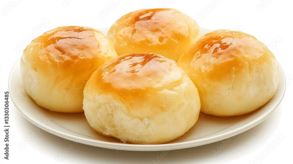 Pineapple bun isolated on white background Pineapple bun isolated on white background