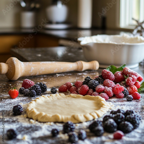 dough for baking berry tart