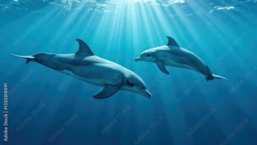 Dolphins in the ocean Dolphins in the ocean